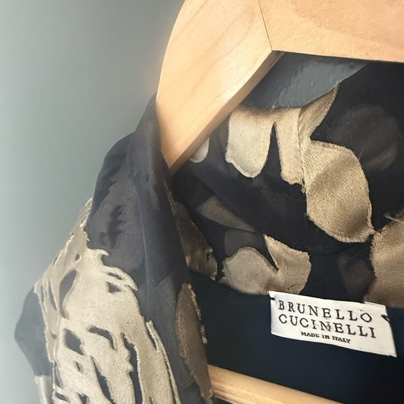 Brunello Cucinelli M very good condition silk and Gold Floral Vest - Picture 3 of 17